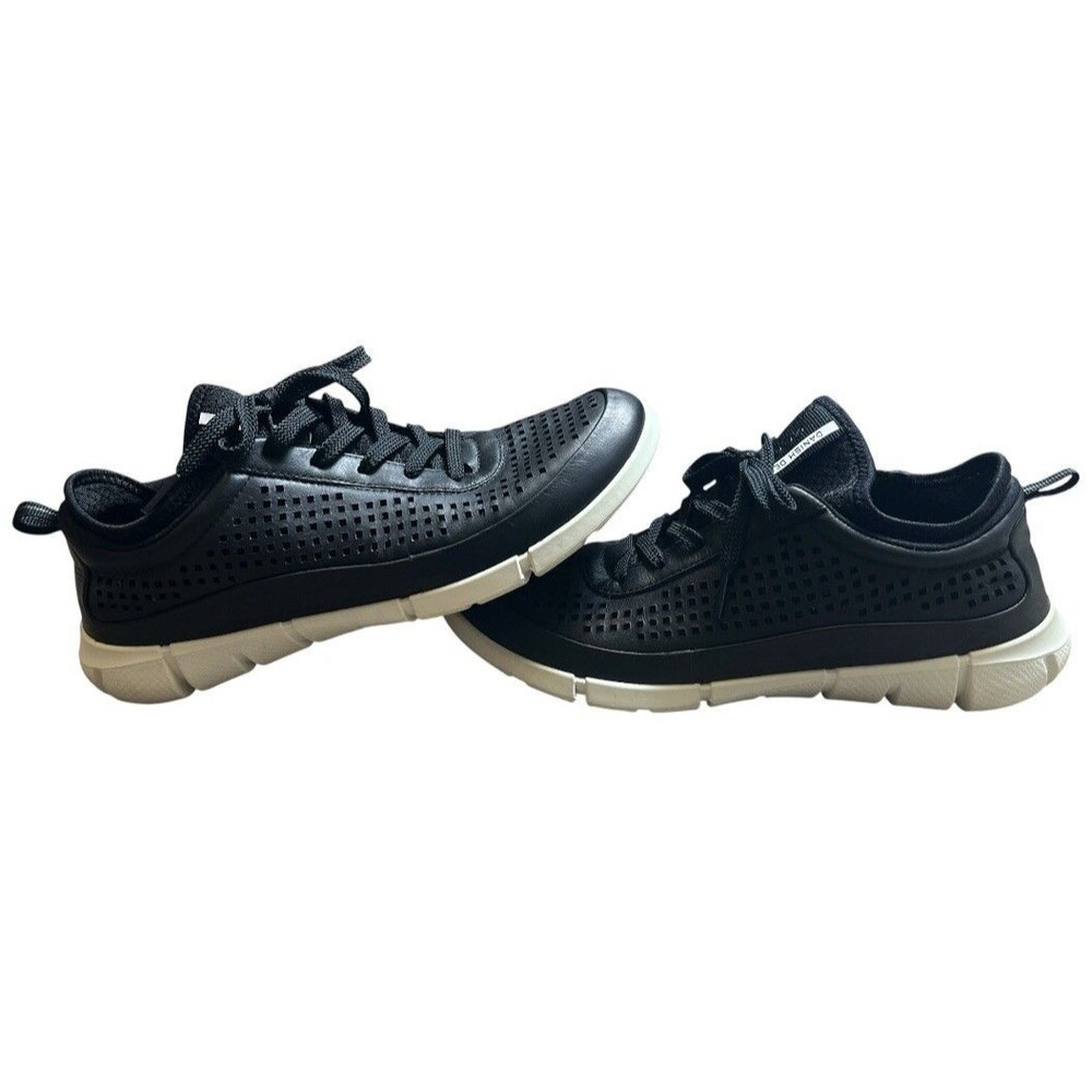 ECCO Danish Design Black Leather Perforated Sneakers Women’s EU 40 US 9-9.5